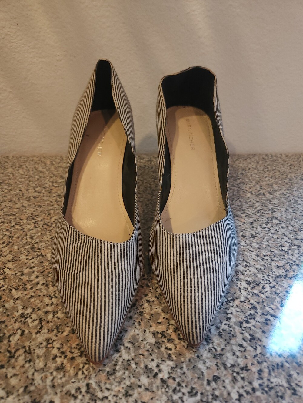 Pointed Toe Striped - Black & White